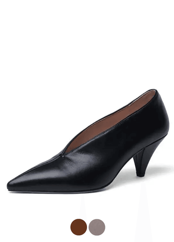 Makersluxe Shoes Velandria Women's Genuine Leather Heel Pump Shoes