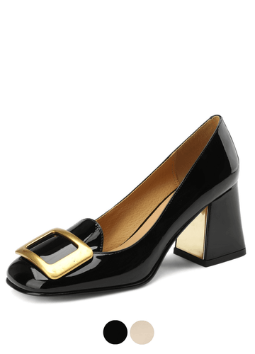 Makersluxe Shoes Victoria Women's Elegant Square Heels Pumps