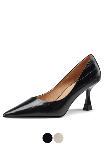 Makersluxe Shoes Begonia Women's Leather Pointed Toe Pumps