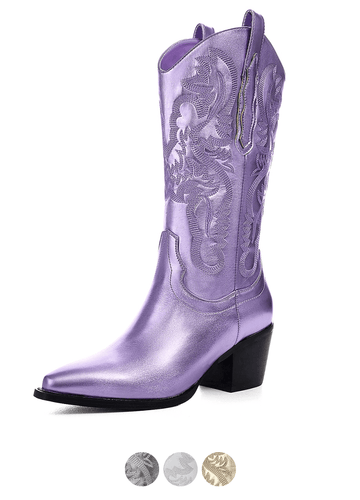 Makersluxe Shoes Marty Women's Metallic Cowboy Boots