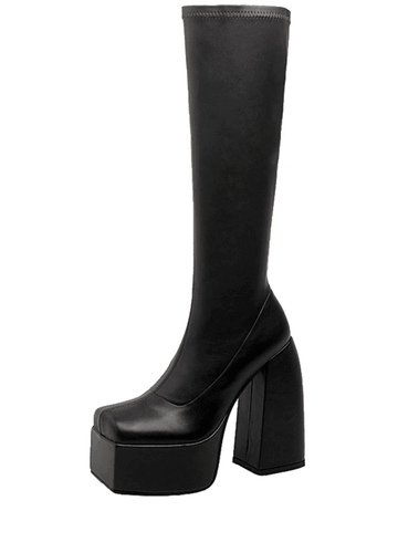 Makersluxe Shoes Fedra Women's Knee High Black Boots