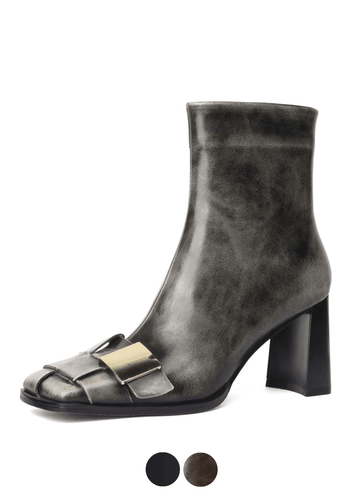 Makersluxe Shoes Margi Women's Side Zipper Leather Boots