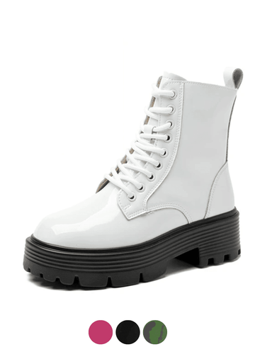 Makersluxe Shoes Frager Women's Leather Patent Boots