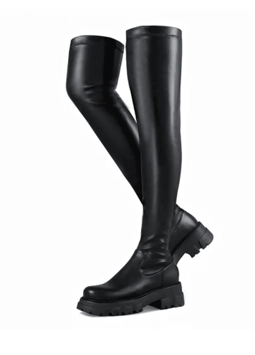 Makersluxe Shoes Elvira Women's Over-the-Knee Elastic Boots