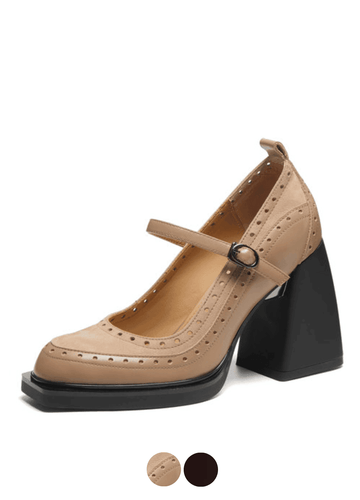 Makersluxe Shoes Greta Women's Square Toe Pumps