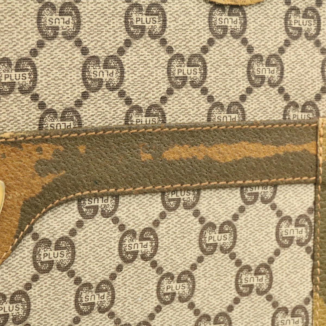 GUCCI Web Sherry Line GG Canvas Tote Bag Beige Red Green ms041