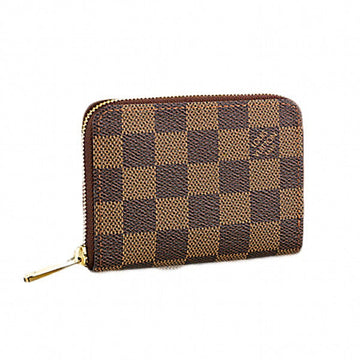 LOUIS VUITTON Coin case N63070 Damier canvas Brown Damier Zippy Coin Perth Women(Unisex) Used