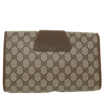 GUCCI GG Canvas Web Sherry Line Clutch Bag Beige Red Green 8901030 ny156