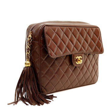 Chanel Chocolate Vintage Camera Bag w/ Gold Hardware