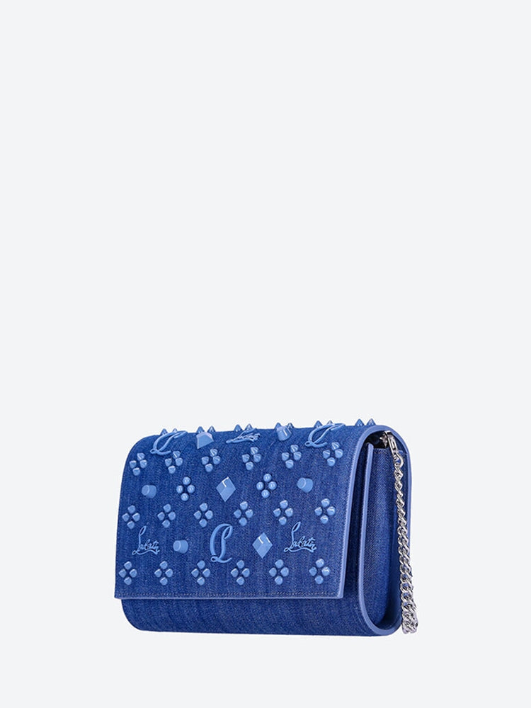 Christian Louboutin Women Paloma Toile Denim Clutch