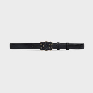 CUIR TRIOMPHE BELT IN SMOOTH CALFSKIN BLACK