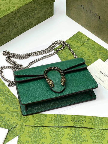 Dionysus leather mini bag green