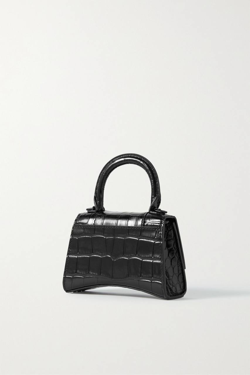 Balenciaga Hourglass mini croc-effect leather tote