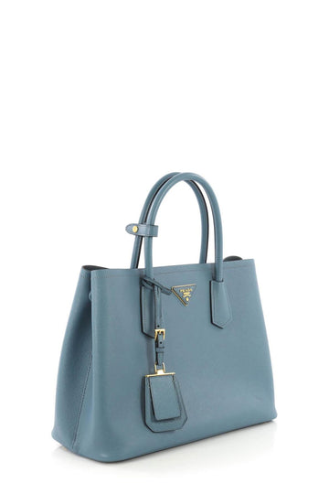 Medium Cuir Double Bag Light Blue