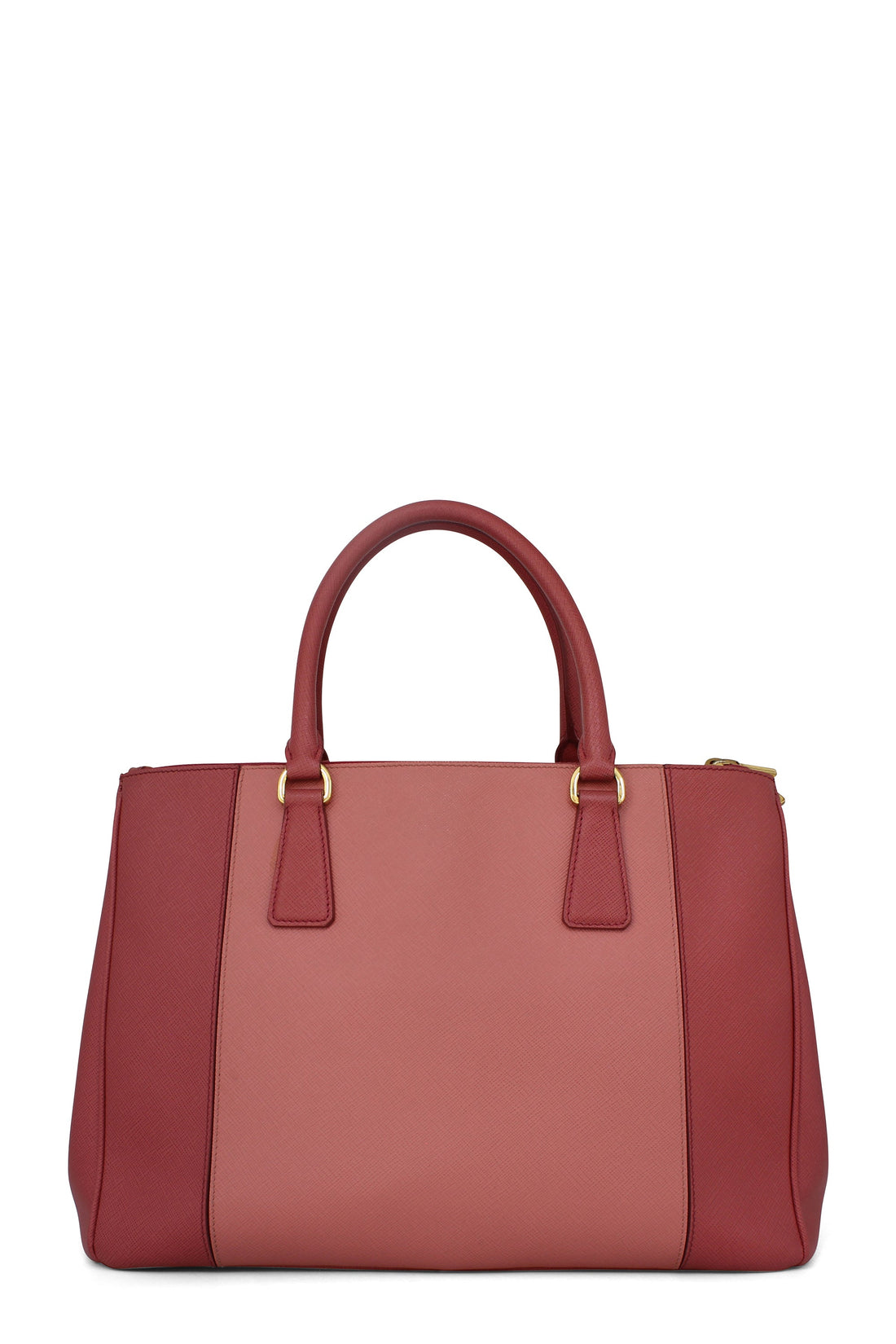Medium Saffiano Lux Double Zip Tote Pink Multi