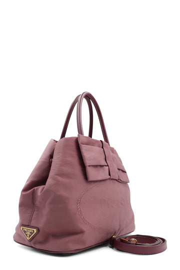 Nylon Jacquard Ribbon 2Way Bag Camelia