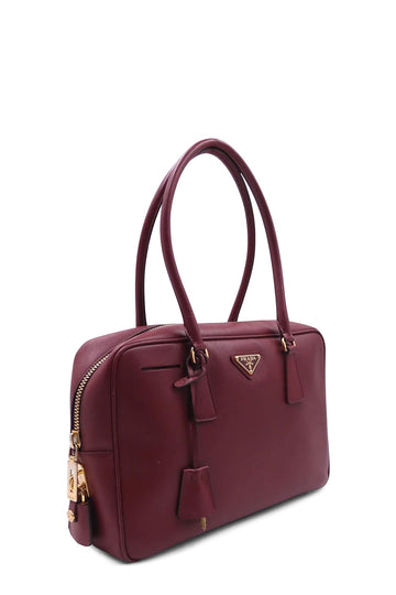 Saffiano Lux Top Handle Bauletto Cerise