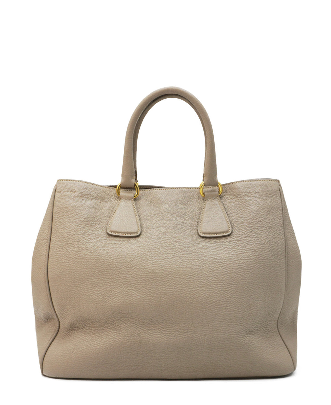 Saffiano Lux Double Zip Tote Taupe