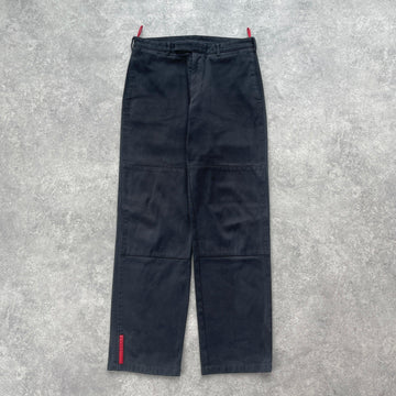 Prada Sport 2000s straight leg double knee trousers (30”x 32”)