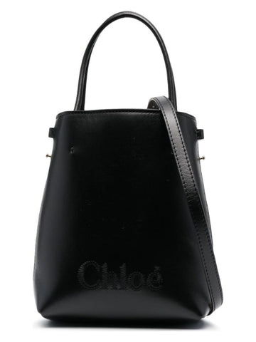 Micro Leather Bucket Bag