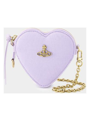 Moire Heart Wristlet Bag