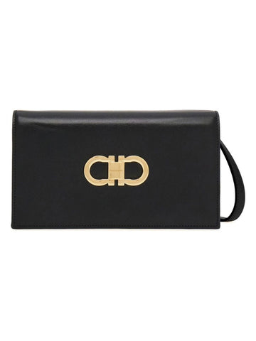 Gancini Leather Wallet On Chain