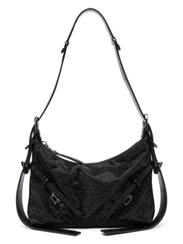 VOYOU STRASS EMBELLISHED MINI SHOULDER BAG