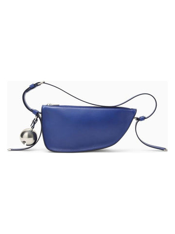 MEDIUM SHIELD BLUE LEATHER BAG