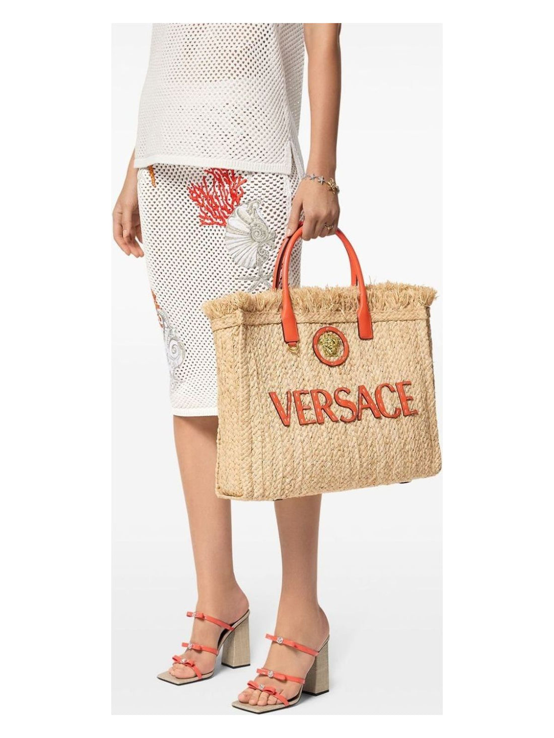 La Medusa Raffia Tote Bag
