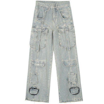 Makersluxe® High Street Multi Pocket Cargo Jeans