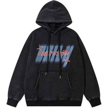 Makersluxe® Retro Graphic Hoodie Letter Print