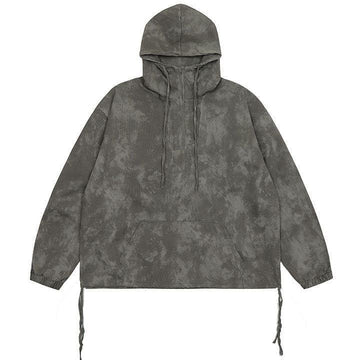 Makersluxe® Vintage Tie-Dye Checkered Hoodie