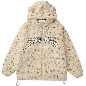 Makersluxe® Rabbit Fur Hooded Winter Coat