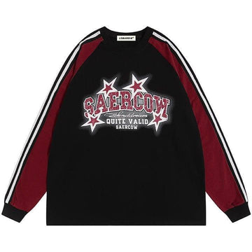 Makersluxe® Star Long Sleeve Jersey Shirt