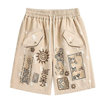 Makersluxe® Desert Graffiti Print Shorts