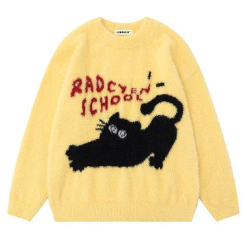Makersluxe® Lazy Faux Fur Sweater Cat