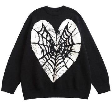 Makersluxe® Knitted Sweater Spider Web Heart