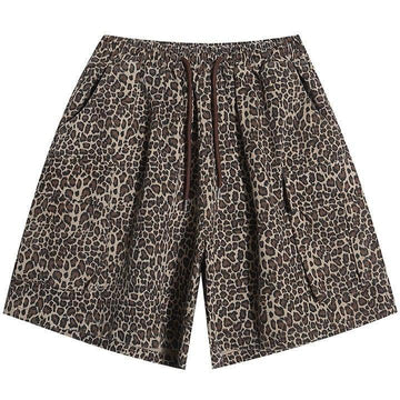Makersluxe® Baggy Leopard Print Shorts