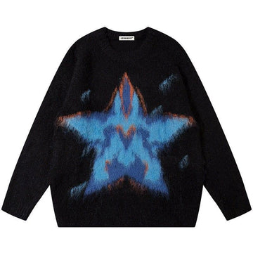 Makersluxe® Warm Crew Neck Sweater with Star