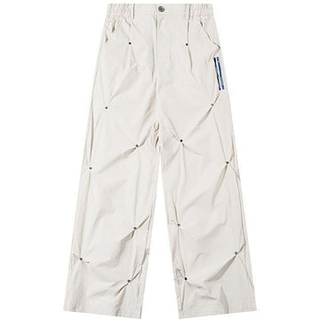 Makersluxe® Baggy Pleated Straight Leg Pants