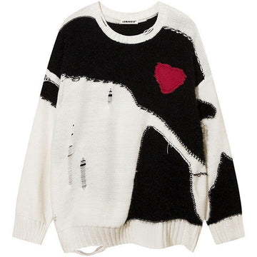 Makersluxe® Distressed Stitching Sweater Heart