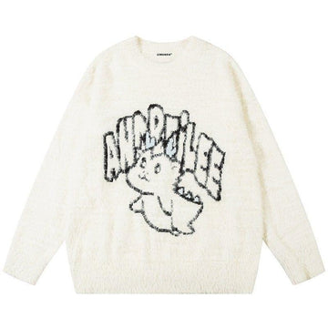 Makersluxe® Cozy Plush Knit Sweater Dinosaur