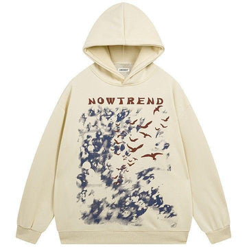 Makersluxe® Fleece Hip Hop Hoodie Inkjet Graffiti