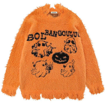 Makersluxe® Halloween Ripped Mohair Sweater