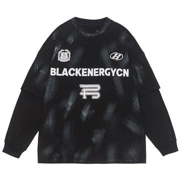 Makersluxe® Painted Double-Layer Jersey Sweatshirt