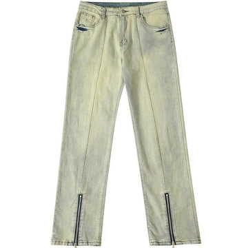 Makersluxe Washed Jeans Zip Cuffs