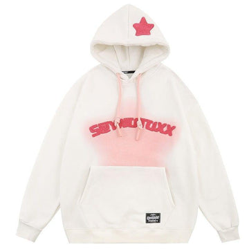 Makersluxe® Stylish Fleece Hoodie Star Print