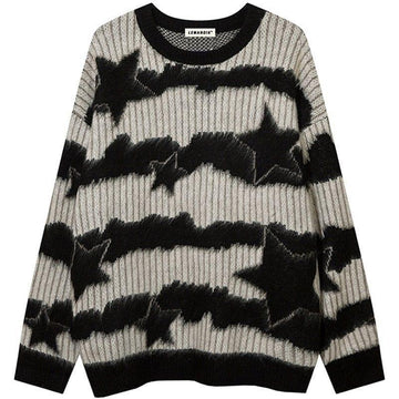 Makersluxe® Cozy Mohair Knit Sweater with Chunky Star