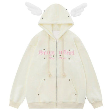 Makersluxe® Fleece Star Hoodie with Removable Wings