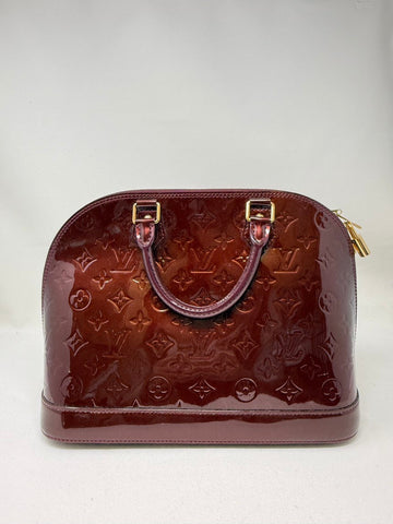 Louis Vuitton Monogram Vernis Alma PM Handbag Brown Medium